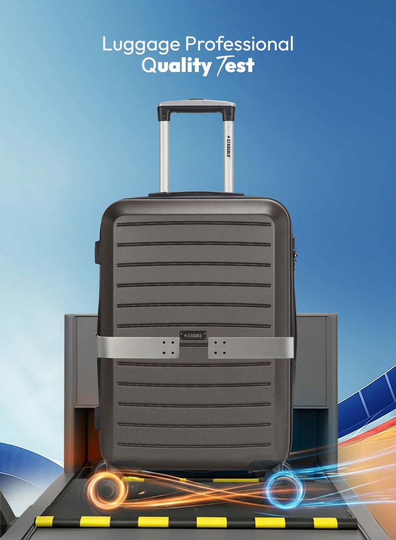 ستارجولد مجموعة حقائب سفر مكونة من 3 قطع من حقائب أمتعة السفر ذات الجانب الصلب من مادة ABS - Image 3